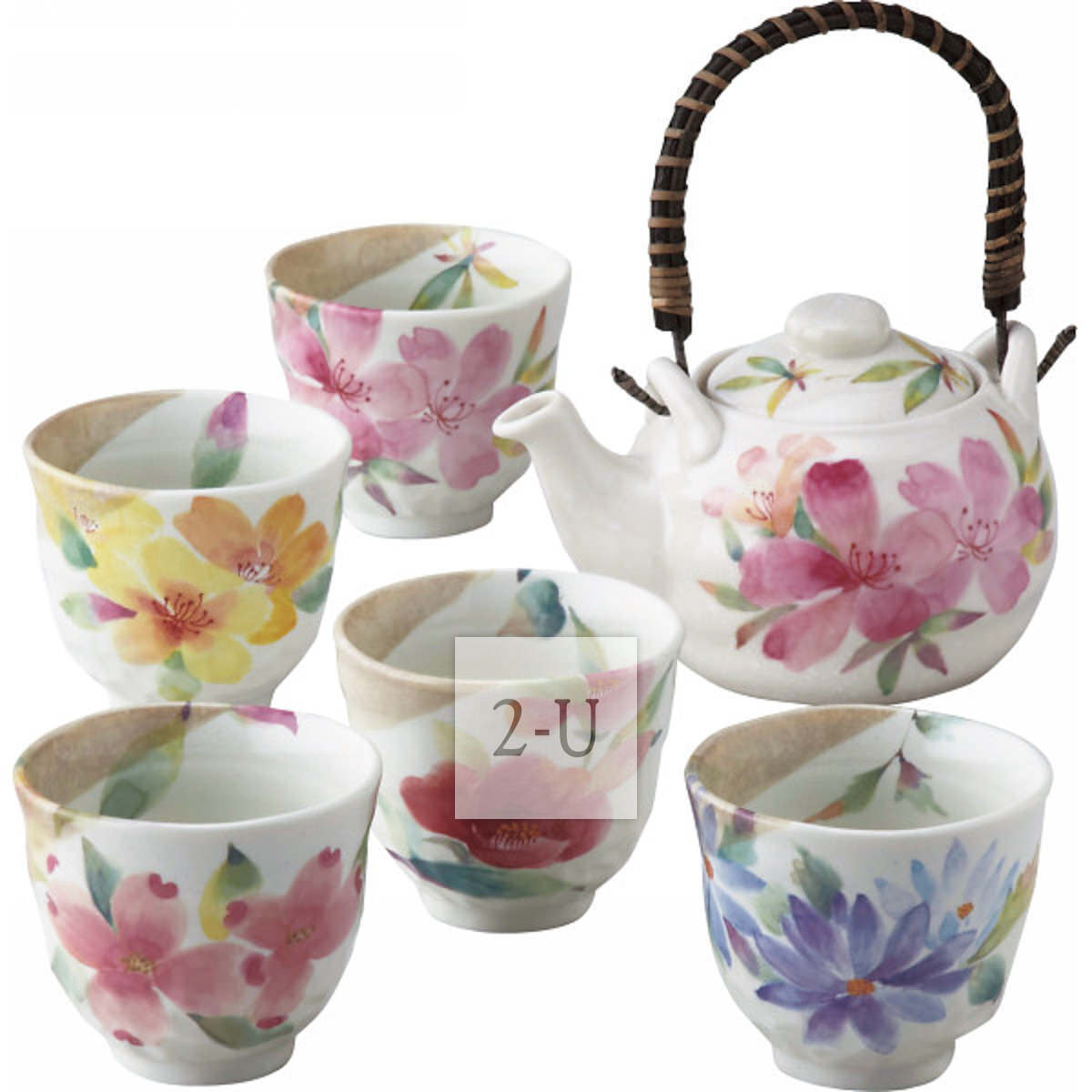 花香 5杯一壺茶具套裝