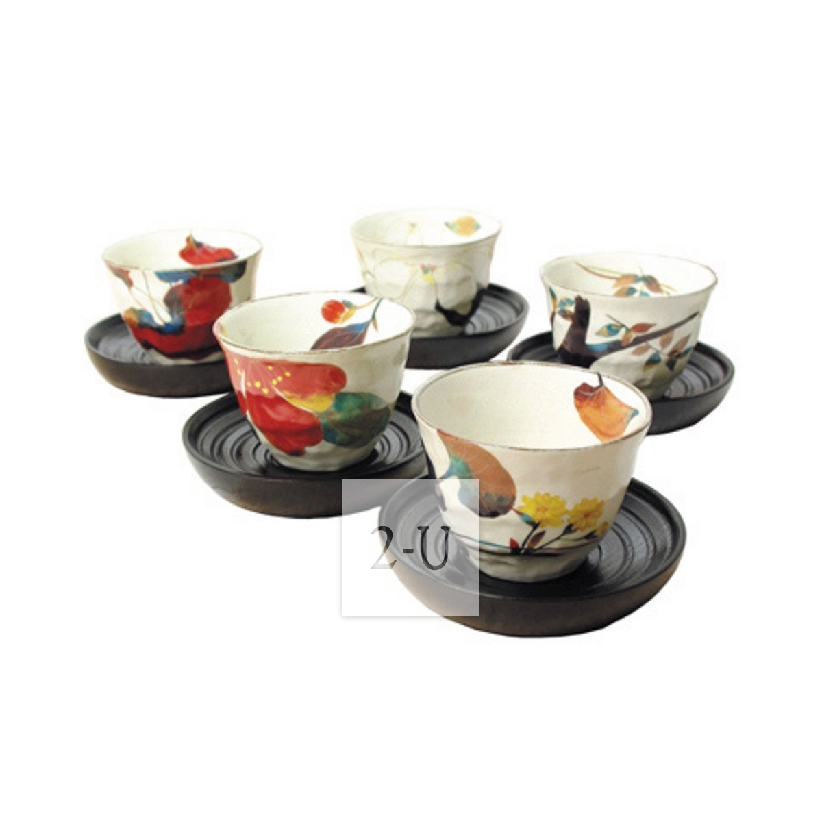 和藍 花迴廊 茶杯茶託5客套裝