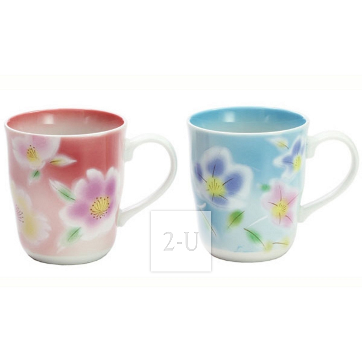 和藍 微風 對杯情侶杯子套裝