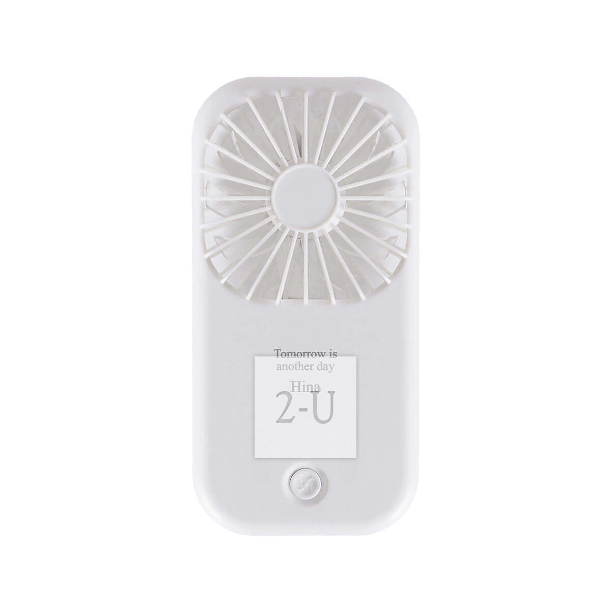 手持便攜式兼檯座式兩用風扇 白色