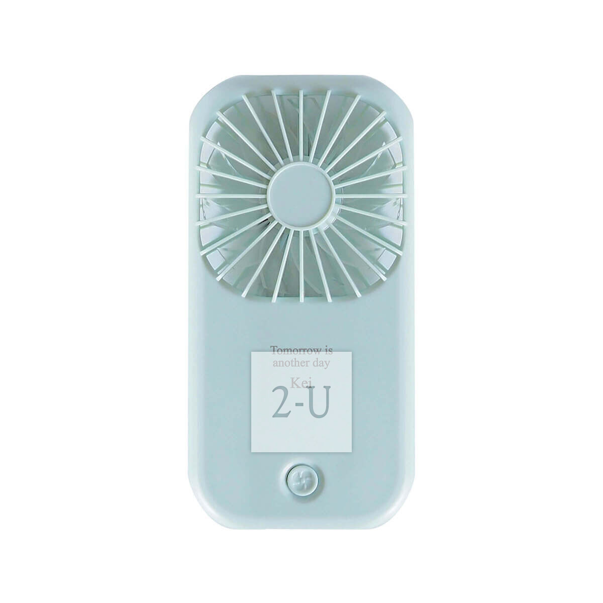手持便攜式兼檯座式兩用風扇 淺藍