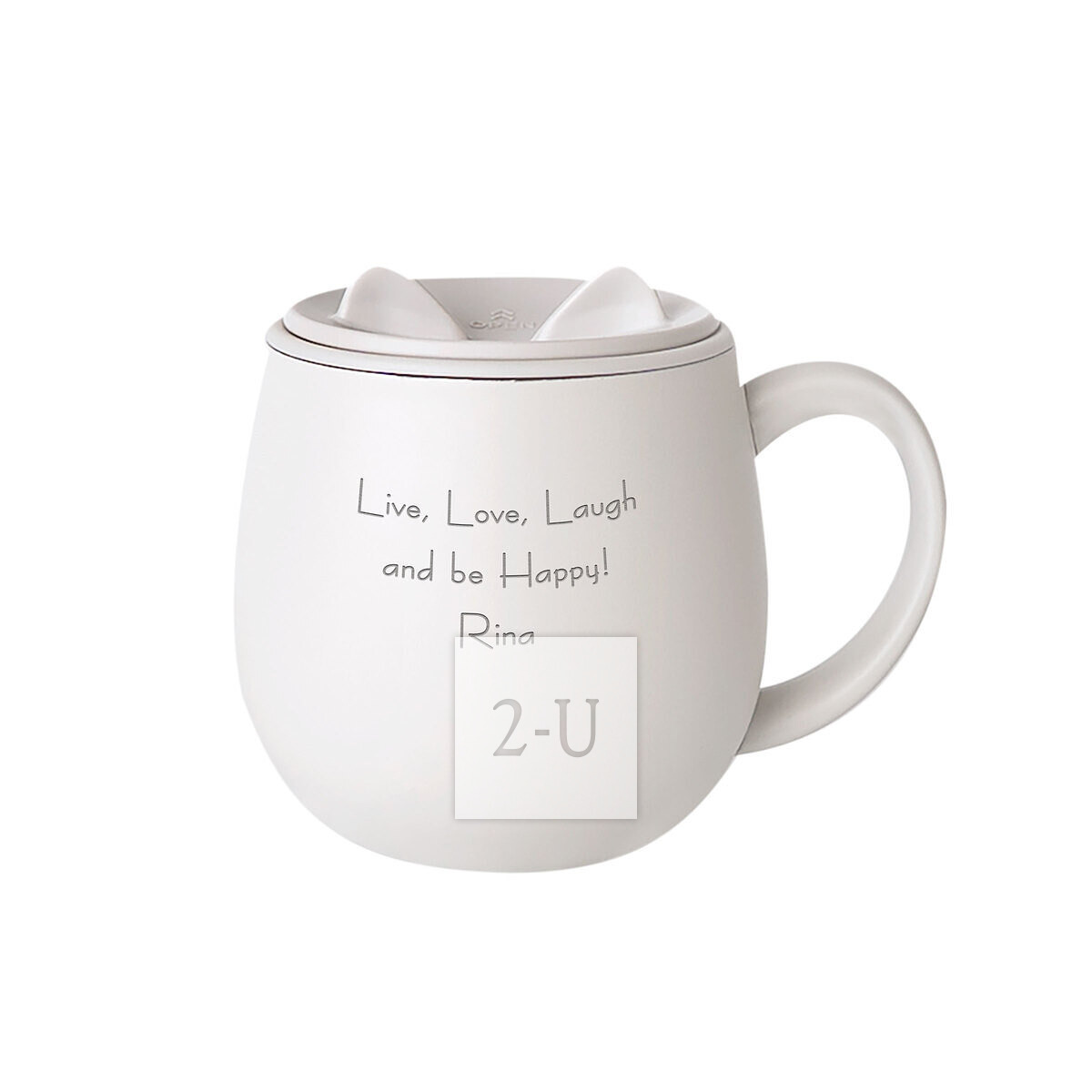 貓咪馬剋杯 象牙白