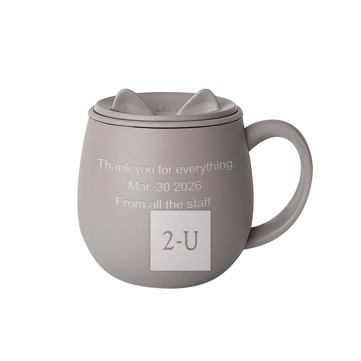 貓咪馬剋杯 灰褐色