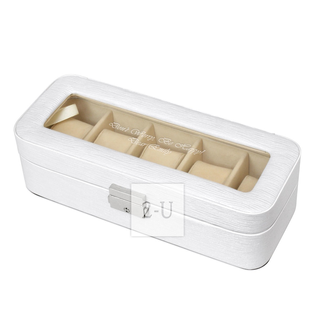 手錶收納盒 白色 S