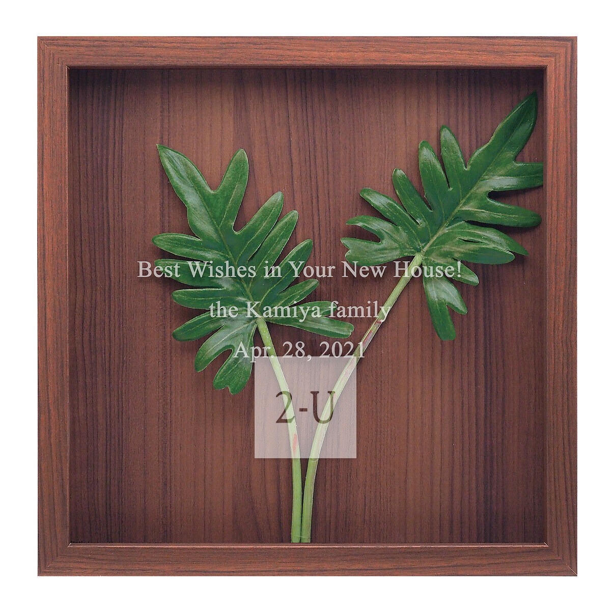 綠葉藝朮立體畫框 倣仙羽