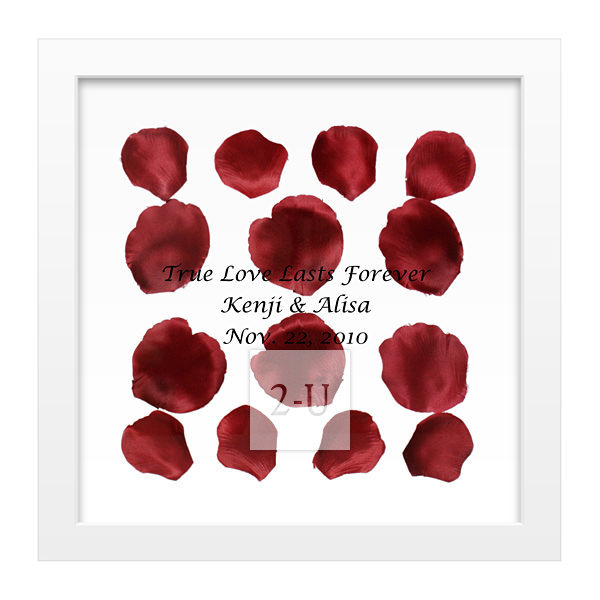 玫瑰花瓣透明框 紅