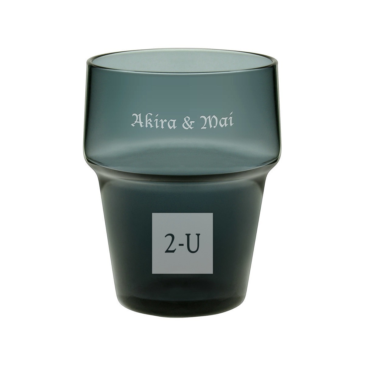 日本硝子ADERIA60 手工吹製10盎司玻璃杯 深灰藍