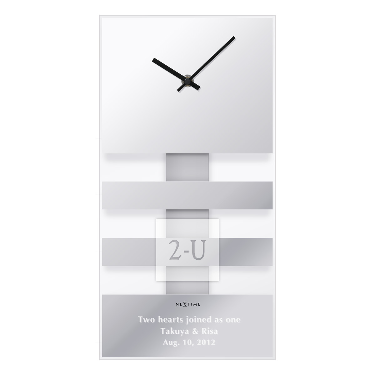 簡約線條掛壁鬧鐘 銀色