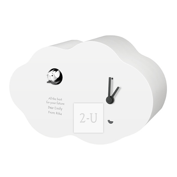 酷 Coo 小鳥跳齣報時鬧鐘 白色