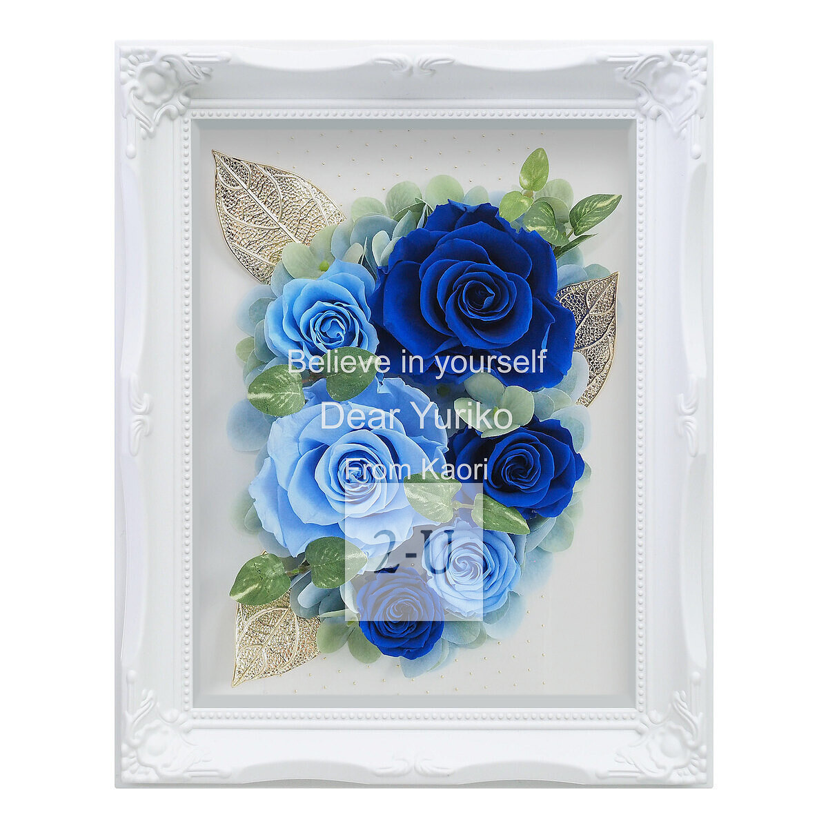 保鮮花花框 藍玫瑰