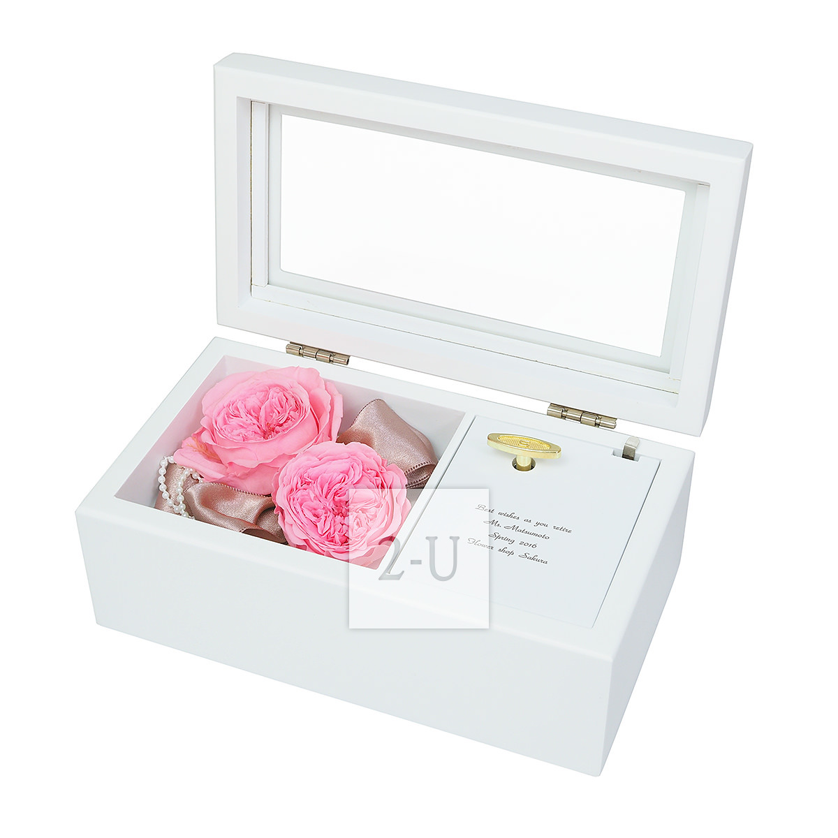保鮮花音樂盒 大粉色玫瑰經典款