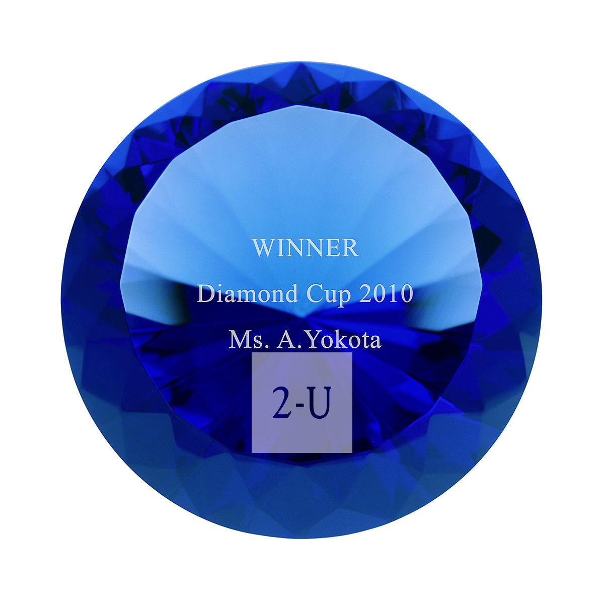 藍色鉆石水晶擺件