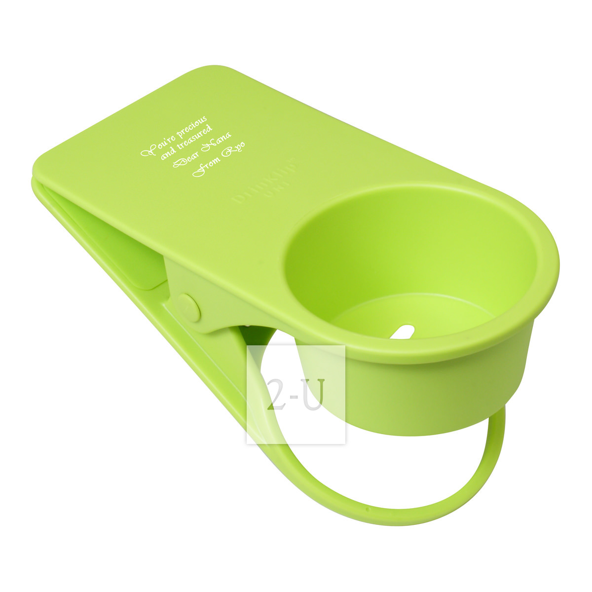 創意夾子式杯託 綠色