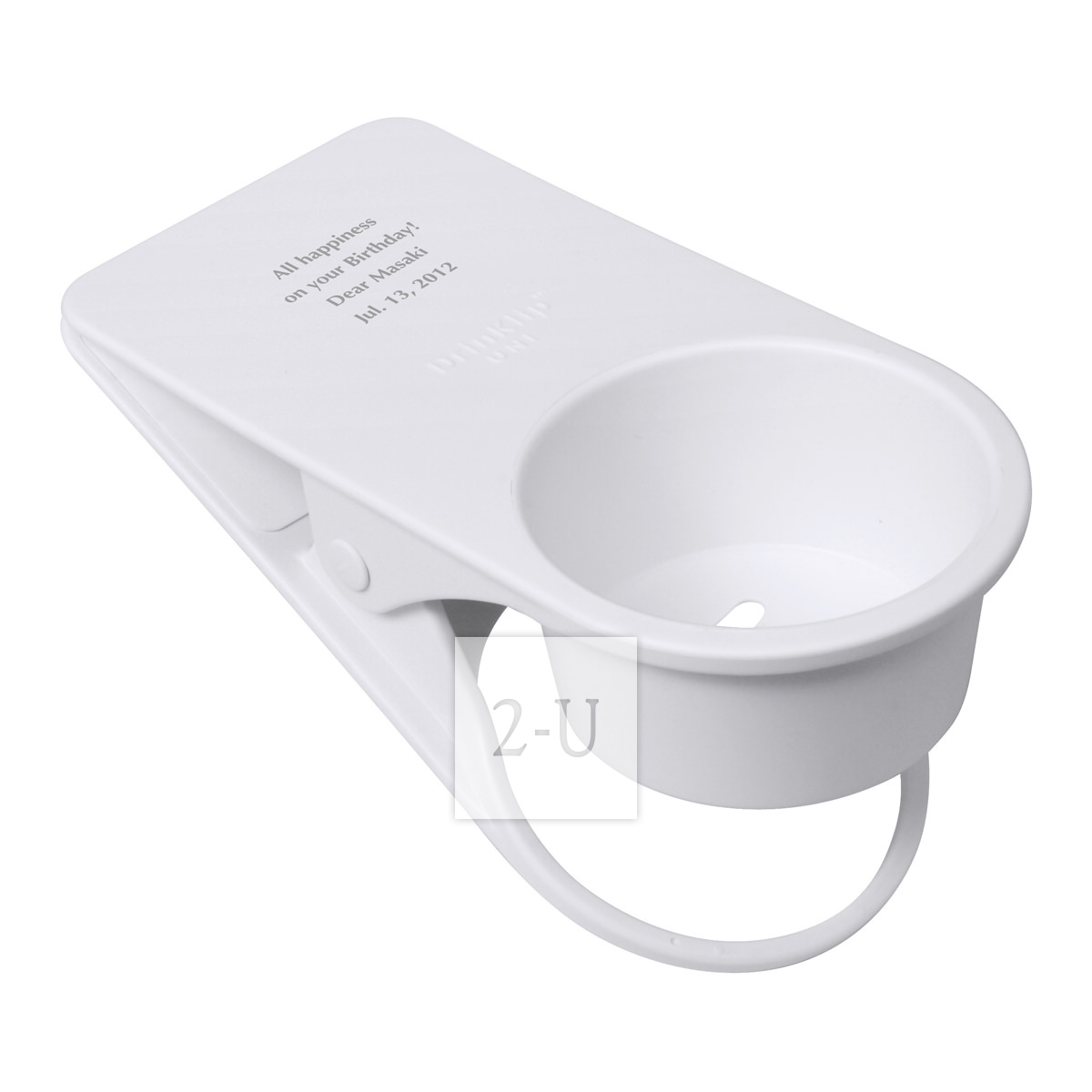 創意夾子式杯託 白色