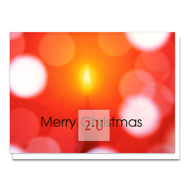 聖誕燭光賀卡