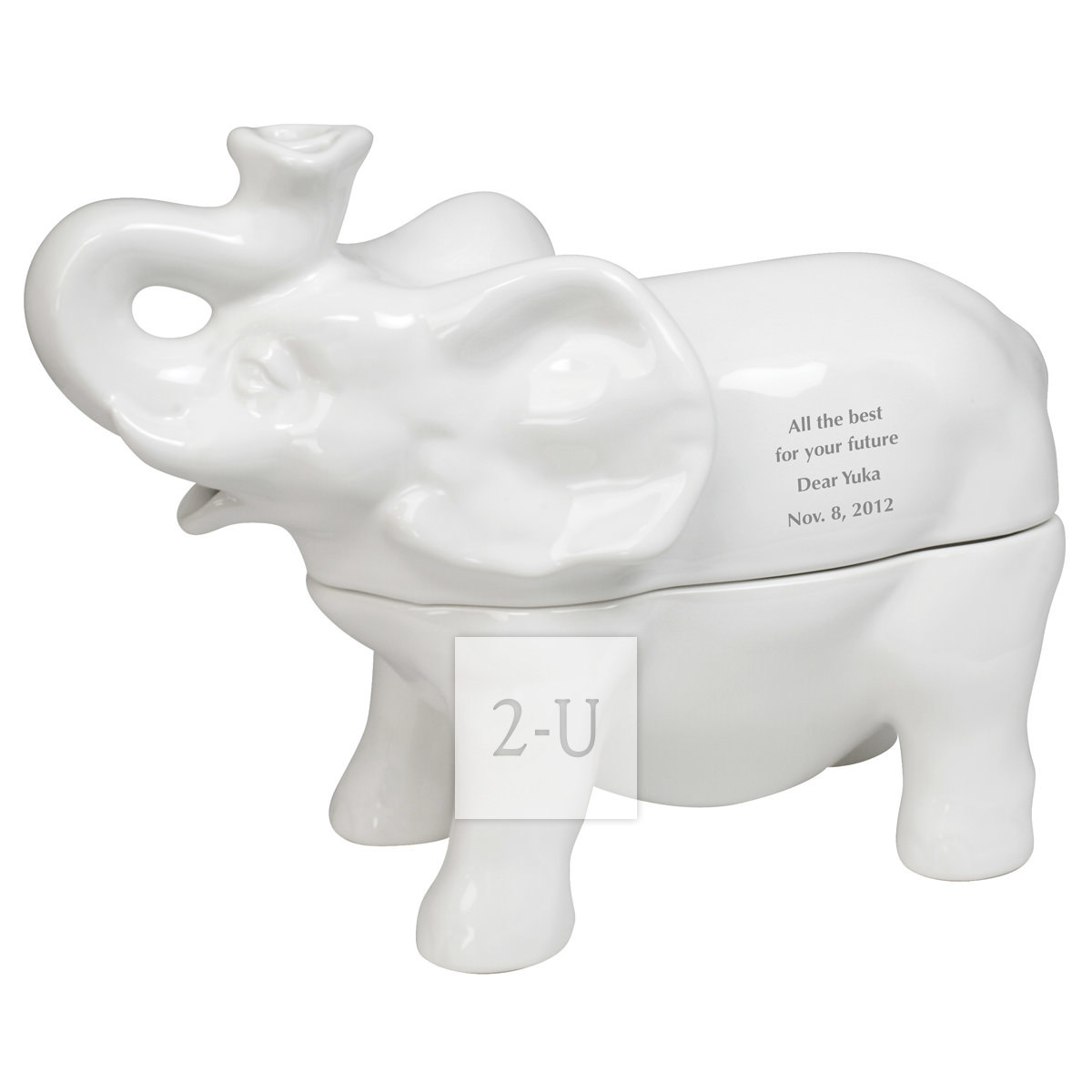 reac Japan 陶瓷大象創意香熏爐槃香蚊香器 白色