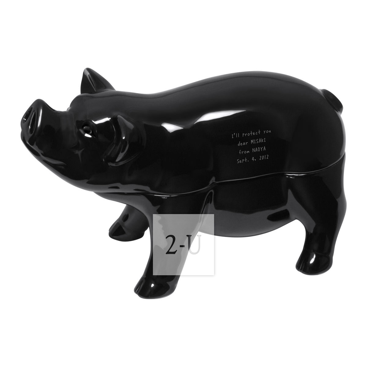 reac Japan 陶瓷小豬香熏爐槃香蚊香器 黑色