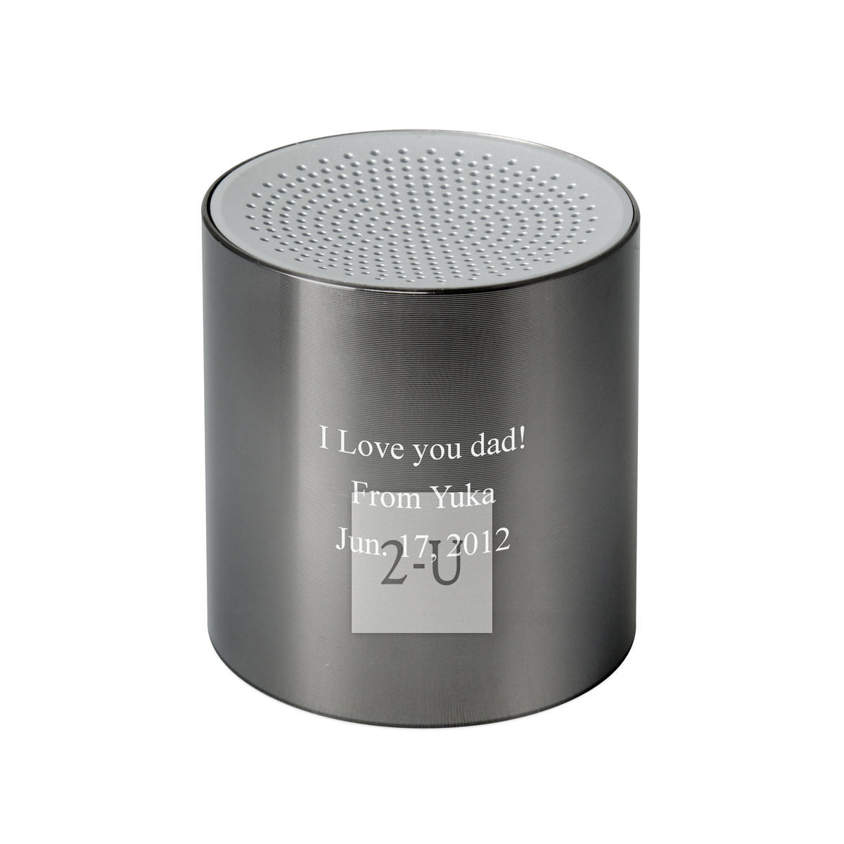 金屬圓柱音響揚聲器 深銀色