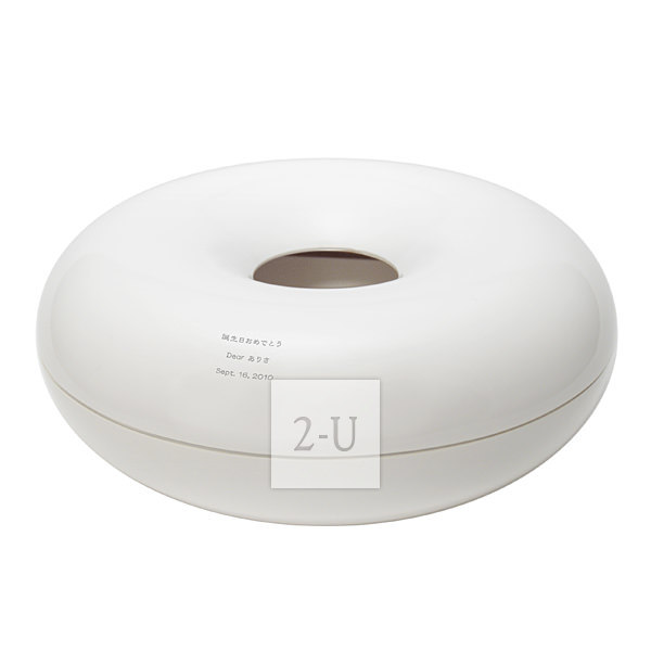 麥圈形紙巾盒 白色