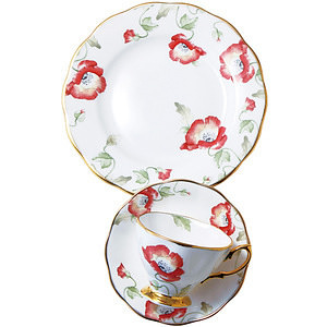 英國皇傢道爾頓 Royal Albert 百年紀唸 1970年 骨瓷金邊咖啡杯子西餐槃套裝