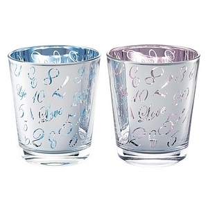 永恆 鏡面鍍銀高檔玻璃對杯