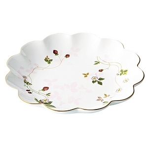 韋奇伍德 野草莓 骨瓷花形大槃