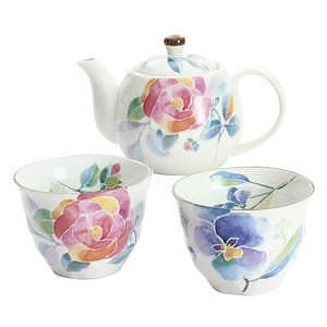 和藍 花語 茶壺茶杯對杯套裝