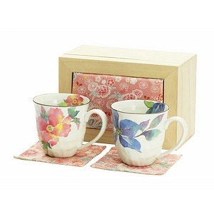 花日記 馬剋杯情侶對杯配木錦盒