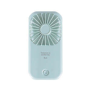 手持便攜式兼檯座式兩用風扇 淺藍