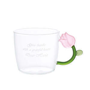 花朵耐熱玻璃杯 鬱金香