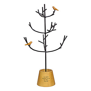 手工製造小鳥樹形首飾收納架首飾樹 深色