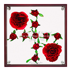 玫瑰花蕾立體畫框 L