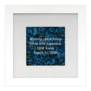 藍玫瑰立體畫框