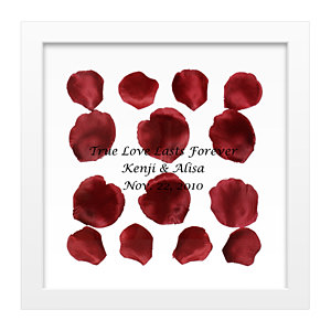 玫瑰花瓣透明框 紅