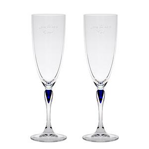 法國 Venice Sapphire 藍寶石水晶香檳對杯