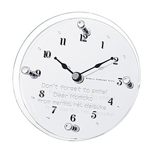 圓鏡子萊英石掛鐘時鐘