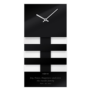 簡約線條掛壁鬧鐘 黑色