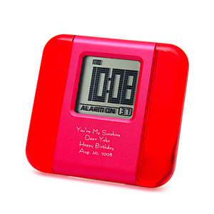 紅色樹脂液晶小鬧鐘