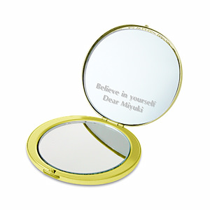 Xssus 係列金色圓形化妝鏡