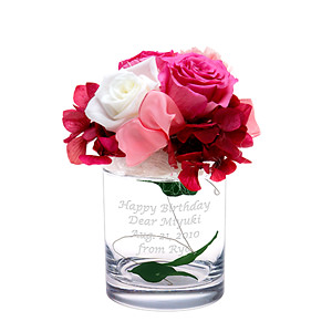 玻璃杯式保鮮花