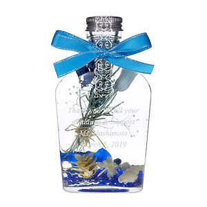 永生花浮遊花瓶植物標本瓶（Herbarium） M號 寶藍色