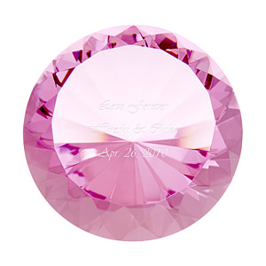 鉆石水晶擺件 紫紅