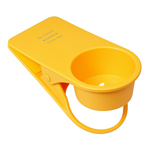 創意夾子式杯託 黃色