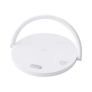 Qi 無線充電器兼手機支架小夜燈 白色