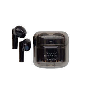 透明殼無線藍牙耳機 黑色