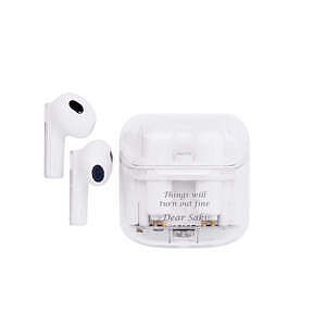 透明殼無線藍牙耳機 白色