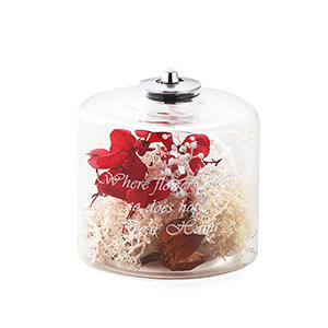 植物花卉油燈 浮遊花係列 紅色