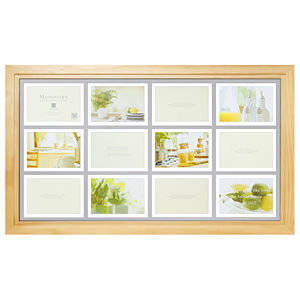 日本珍藏簡約係列木製大相框 自然原木色12張照片