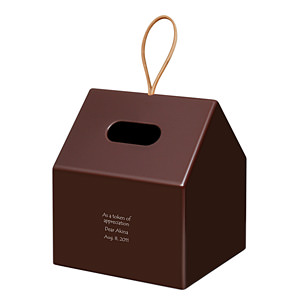 房子式紙巾盒 棕色