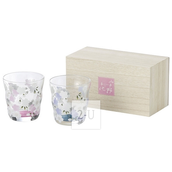 宇野韆代 淡墨櫻花 高檔切子玻璃杯子酒杯洛剋杯情侶對杯